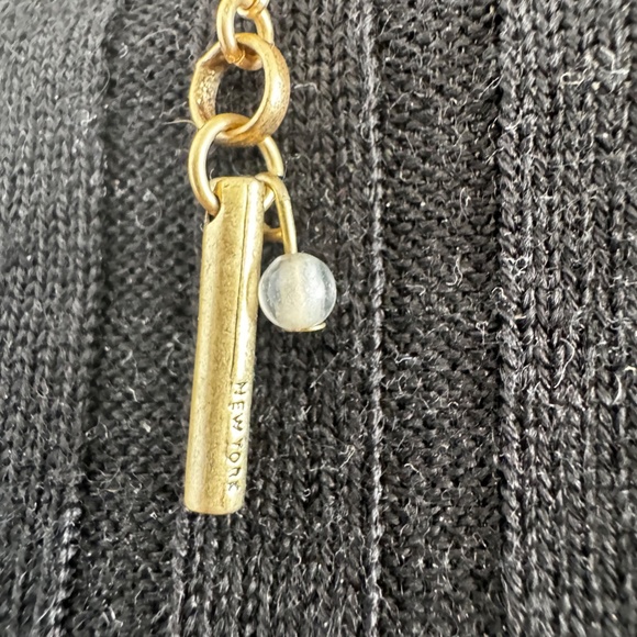 Hematite Stone & golden Tone  BeadTriple-Layer Necklace Kenneth Cole New York - Picture 12 of 12